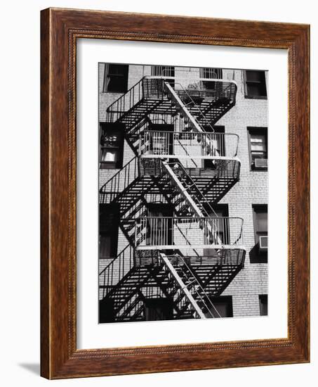 Fire Escape on Apartment Building-Henry Horenstein-Framed Photographic Print