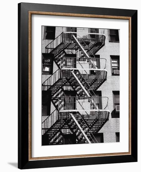 Fire Escape on Apartment Building-Henry Horenstein-Framed Photographic Print