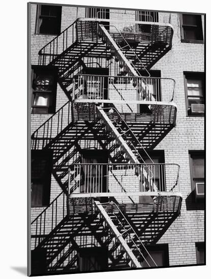 Fire Escape on Apartment Building-Henry Horenstein-Mounted Photographic Print