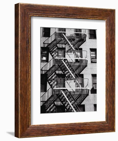 Fire Escape on Apartment Building-Henry Horenstein-Framed Photographic Print