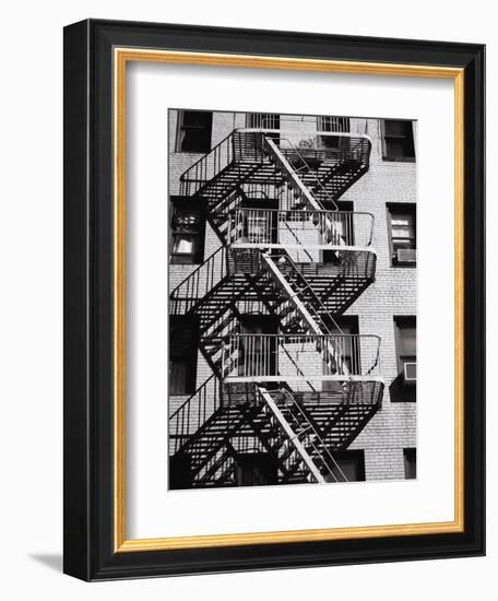 Fire Escape on Apartment Building-Henry Horenstein-Framed Photographic Print