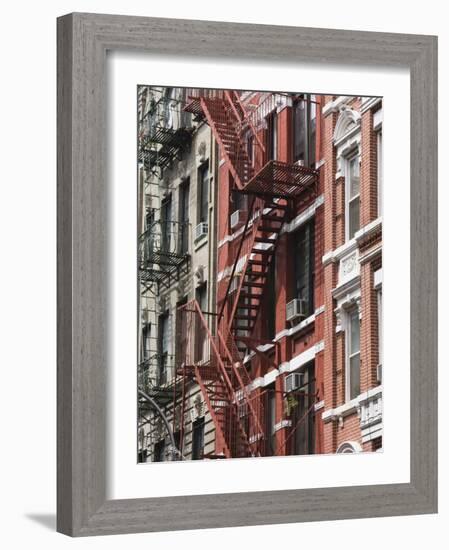 Fire Escapes, Chinatown, Manhattan, New York, United States of America, North America-Martin Child-Framed Photographic Print