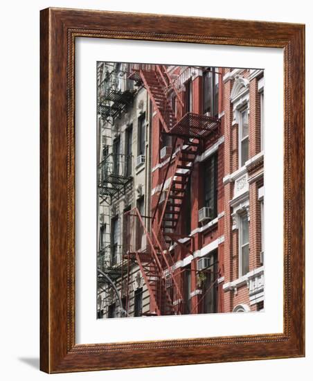 Fire Escapes, Chinatown, Manhattan, New York, United States of America, North America-Martin Child-Framed Photographic Print