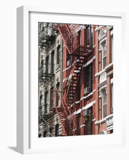 Fire Escapes, Chinatown, Manhattan, New York, United States of America, North America-Martin Child-Framed Photographic Print