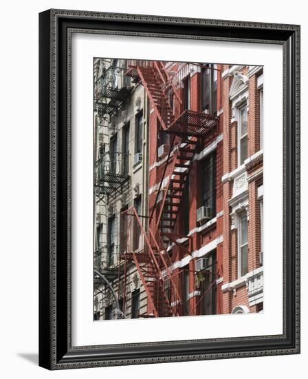 Fire Escapes, Chinatown, Manhattan, New York, United States of America, North America-Martin Child-Framed Photographic Print