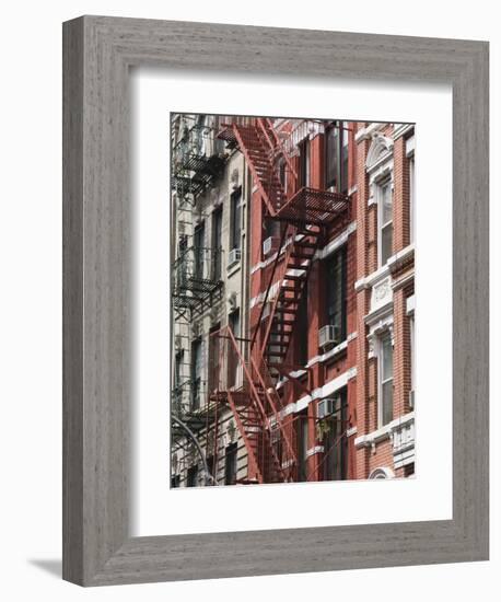 Fire Escapes, Chinatown, Manhattan, New York, United States of America, North America-Martin Child-Framed Photographic Print