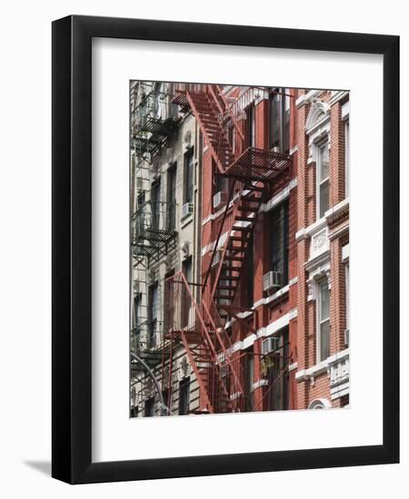 Fire Escapes, Chinatown, Manhattan, New York, United States of America, North America-Martin Child-Framed Photographic Print