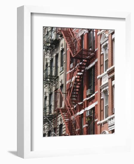 Fire Escapes, Chinatown, Manhattan, New York, United States of America, North America-Martin Child-Framed Photographic Print