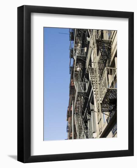 Fire Escapes on the Outside of Buildings in Spring Street, Soho, Manhattan, New York, USA-Robert Harding-Framed Photographic Print