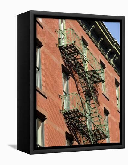 Fire Escapes on the Outside of Buildings in Spring Street, Soho, Manhattan, New York, USA-Robert Harding-Framed Premier Image Canvas