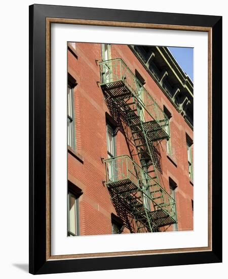 Fire Escapes on the Outside of Buildings in Spring Street, Soho, Manhattan, New York, USA-Robert Harding-Framed Photographic Print