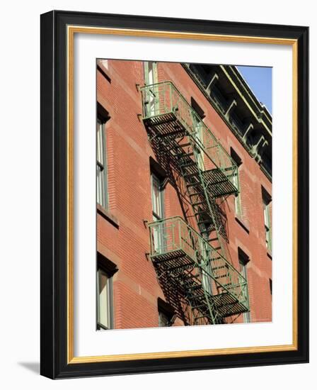 Fire Escapes on the Outside of Buildings in Spring Street, Soho, Manhattan, New York, USA-Robert Harding-Framed Photographic Print