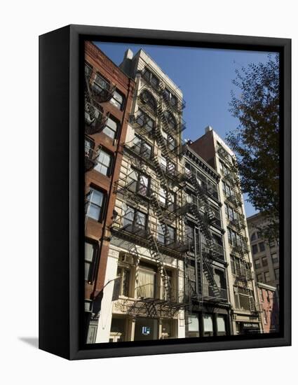 Fire Escapes on the Outside of Buildings in Spring Street, Soho, Manhattan, New York-R H Productions-Framed Premier Image Canvas