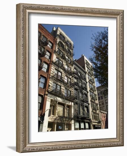 Fire Escapes on the Outside of Buildings in Spring Street, Soho, Manhattan, New York-R H Productions-Framed Photographic Print