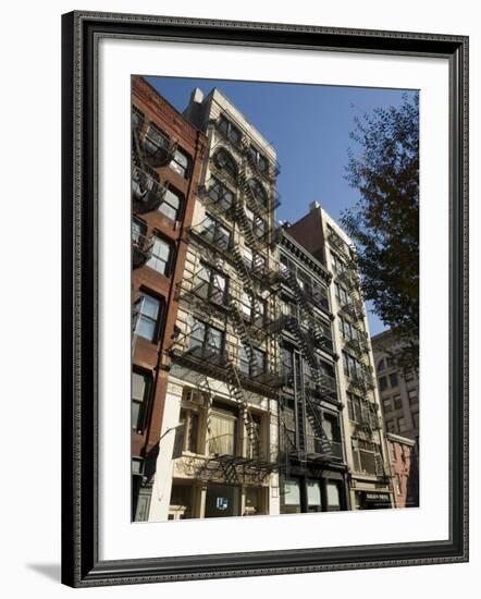 Fire Escapes on the Outside of Buildings in Spring Street, Soho, Manhattan, New York-R H Productions-Framed Photographic Print