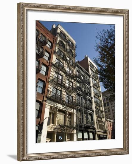 Fire Escapes on the Outside of Buildings in Spring Street, Soho, Manhattan, New York-R H Productions-Framed Photographic Print