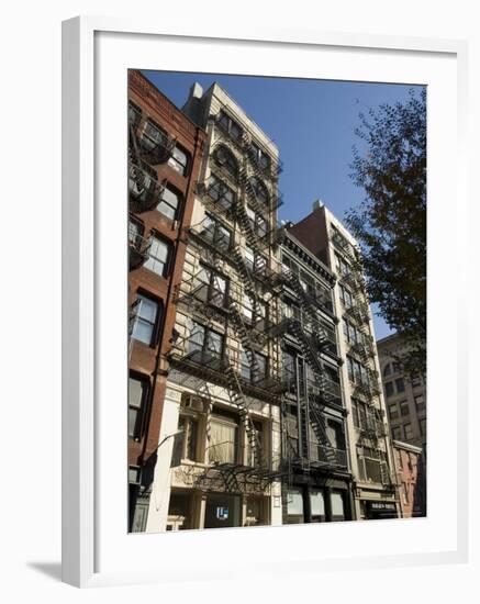 Fire Escapes on the Outside of Buildings in Spring Street, Soho, Manhattan, New York-R H Productions-Framed Photographic Print