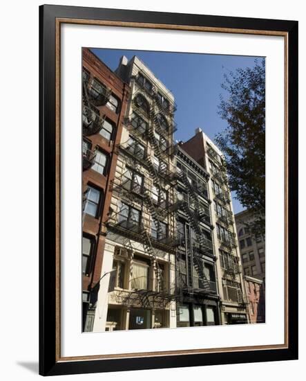 Fire Escapes on the Outside of Buildings in Spring Street, Soho, Manhattan, New York-R H Productions-Framed Photographic Print