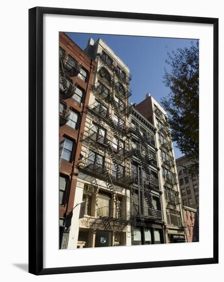 Fire Escapes on the Outside of Buildings in Spring Street, Soho, Manhattan, New York-R H Productions-Framed Photographic Print