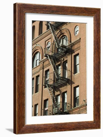 Fire Escapes, Tribeca, New York City, Ny, Usa-Natalie Tepper-Framed Photo