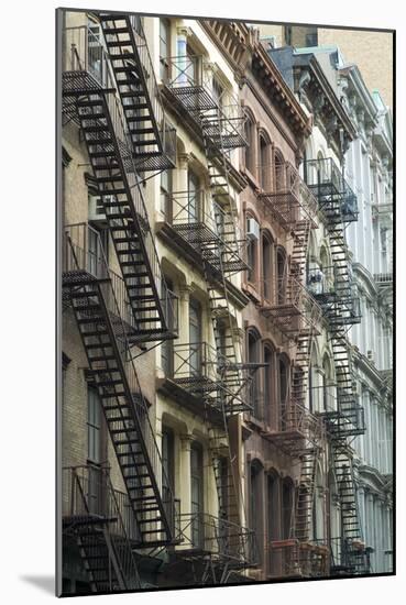 Fire Escapes, Tribeca, New York City, Ny, Usa-Natalie Tepper-Mounted Photo