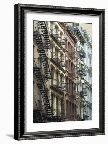 Fire Escapes, Tribeca, New York City, Ny, Usa-Natalie Tepper-Framed Photo