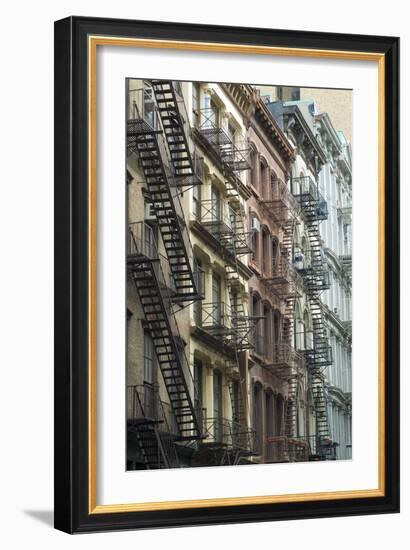 Fire Escapes, Tribeca, New York City, Ny, Usa-Natalie Tepper-Framed Photo