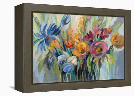 Fire Flowers-Silvia Vassileva-Framed Stretched Canvas