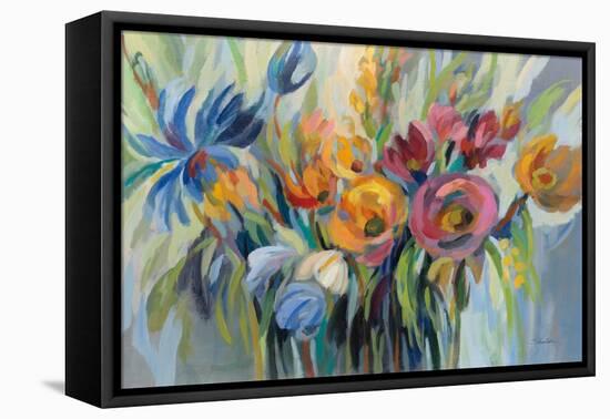 Fire Flowers-Silvia Vassileva-Framed Stretched Canvas