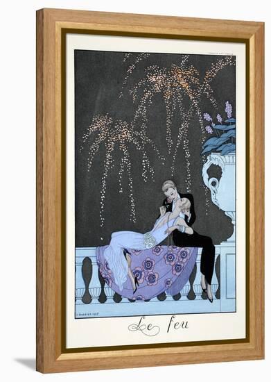 Fire, from 'Falbalas and Fanfreluches, Almanach des Modes Présentes, Passées et Futures', 1926-Georges Barbier-Framed Premier Image Canvas