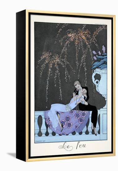 Fire, from 'Falbalas and Fanfreluches, Almanach des Modes Présentes, Passées et Futures', 1926-Georges Barbier-Framed Premier Image Canvas