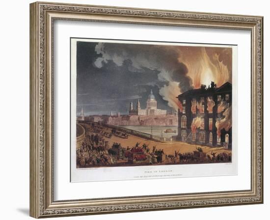 Fire in London, 1791-Thomas Rowlandson-Framed Giclee Print