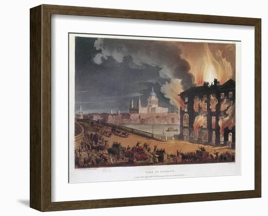 Fire in London, 1791-Thomas Rowlandson-Framed Giclee Print