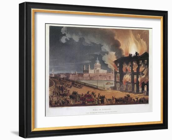 Fire in London, 1791-Thomas Rowlandson-Framed Giclee Print