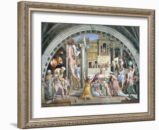 Fire in the Borgo-Raphael-Framed Giclee Print