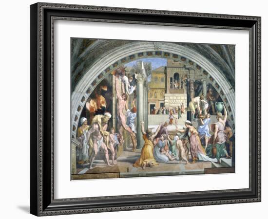 Fire in the Borgo-Raphael-Framed Giclee Print