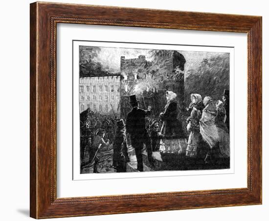 Fire in the Prince of Wales's Tower, Windsor Castle, C1850S-William Barnes Wollen-Framed Giclee Print
