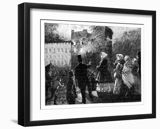 Fire in the Prince of Wales's Tower, Windsor Castle, C1850S-William Barnes Wollen-Framed Giclee Print