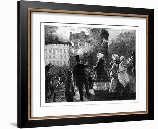 Fire in the Prince of Wales's Tower, Windsor Castle, C1850S-William Barnes Wollen-Framed Giclee Print