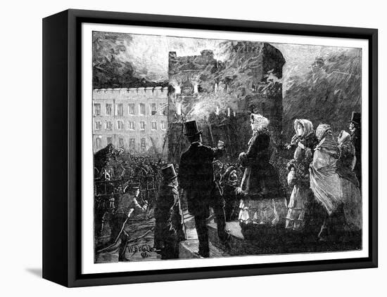 Fire in the Prince of Wales's Tower, Windsor Castle, C1850S-William Barnes Wollen-Framed Premier Image Canvas