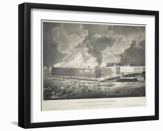 Fire in the Winter Palace on December 29, 1837, C.1838-Franz Wolf-Framed Giclee Print