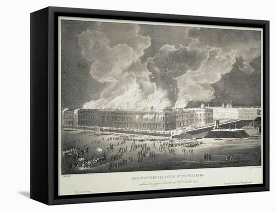 Fire in the Winter Palace on December 29, 1837, C.1838-Franz Wolf-Framed Premier Image Canvas