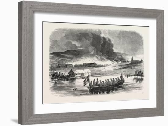 Fire of the Stores of Petropawloski, 1855-null-Framed Giclee Print