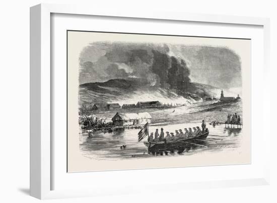 Fire of the Stores of Petropawloski, 1855-null-Framed Giclee Print