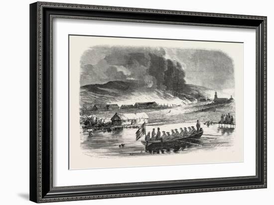 Fire of the Stores of Petropawloski, 1855-null-Framed Giclee Print