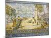 Fire of Valladolid, September 21, 1561, Painted Talavera Tiles-null-Mounted Giclee Print