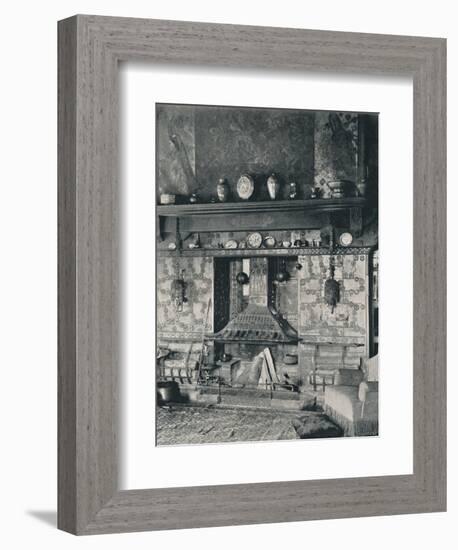 'Fire-place in the library of Mr. Louis C. Tiffany', 1897-Unknown-Framed Photographic Print