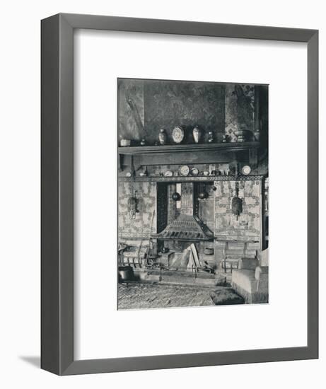 'Fire-place in the library of Mr. Louis C. Tiffany', 1897-Unknown-Framed Photographic Print