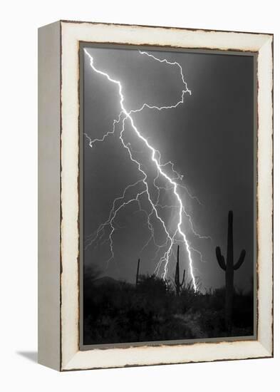Fire & Rain BW-Douglas Taylor-Framed Stretched Canvas