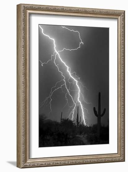 Fire & Rain BW-Douglas Taylor-Framed Photo